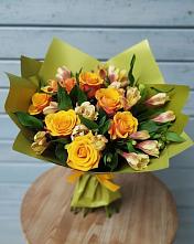 Букет цветов из:  Альстромерии и Розы в Маме
