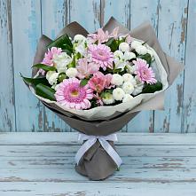 Букет цветов из:  Герберы, Альстромерии и Хризантемы в Маме