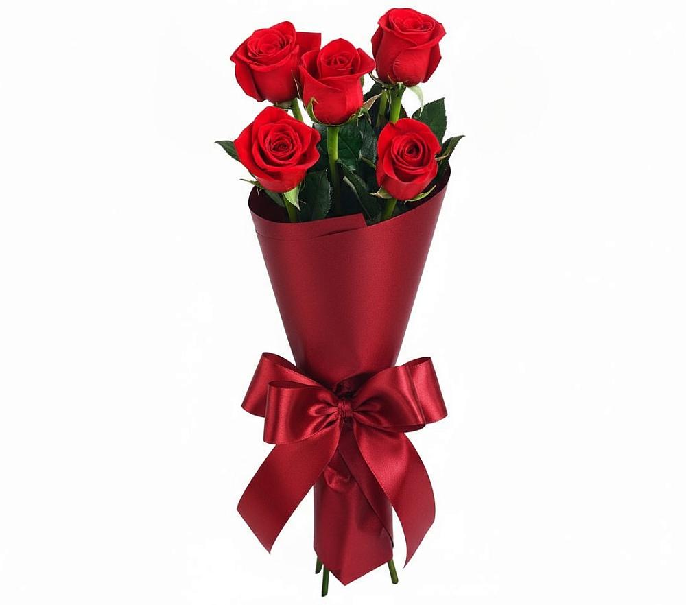 Букет 5 Красных роз Эдлесс Лав в Маме