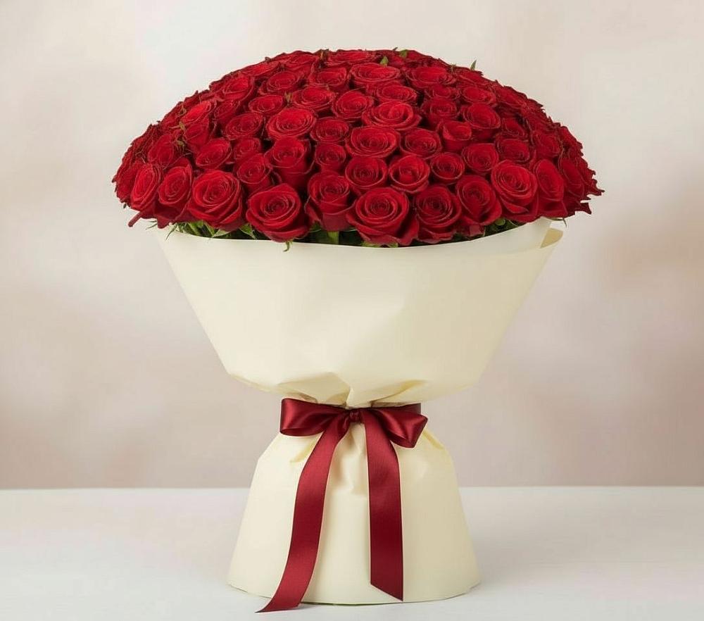 Букет 101 Красная роза Милано в Маме