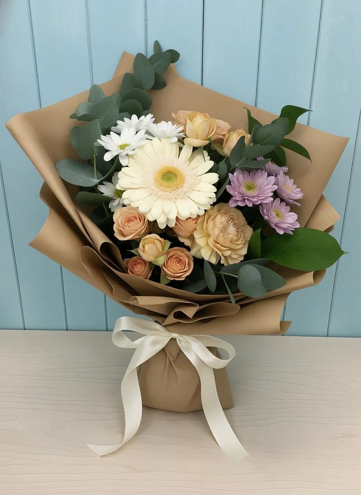 Букет цветов из: Герберы и Хризантемы в Маме