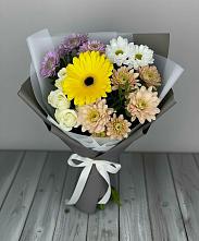 Букет цветов из:  Розы, Герберы и Хризантемы в Маме
