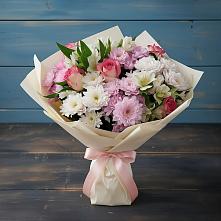 Букет цветов из:  Хризантемы, Альстромерии и Розы в Маме