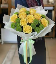 Букет цветов из:  Хризантемы и Розы в Маме