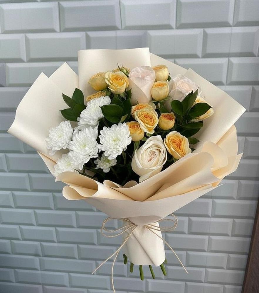 Букет цветов из: Розы и Хризантемы в Маме