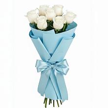 Букет 7 белых роз Проуд в Маме