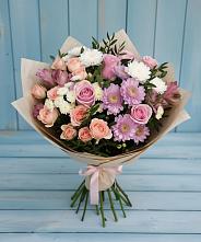 Букет цветов из:  Хризантемы, Розы и Альстромерии в Маме