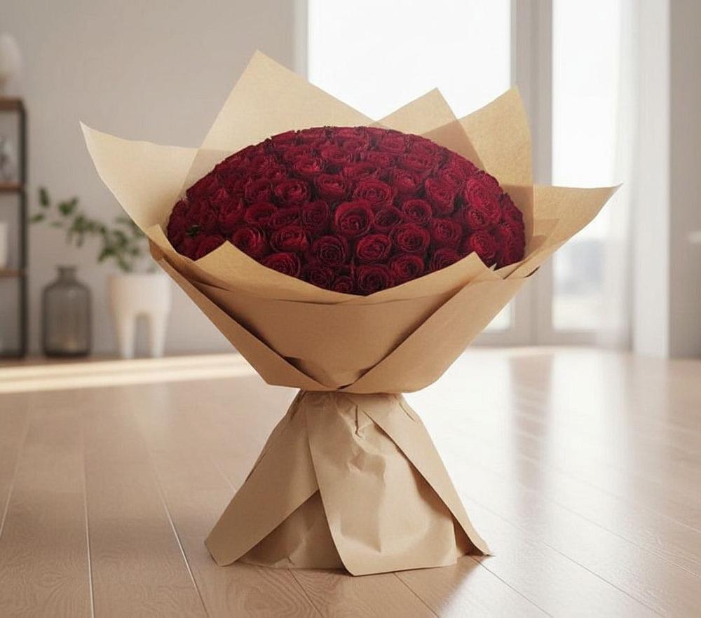 Букет 101 Красная роза в Маме