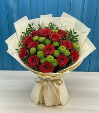 Букет цветов из:  Розы и Хризантемы в Маме