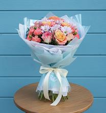 Букет цветов из:  Хризантемы и Розы в Маме