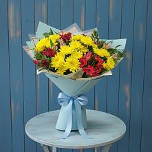 Букет цветов из:  Альстромерии и Хризантемы в Маме