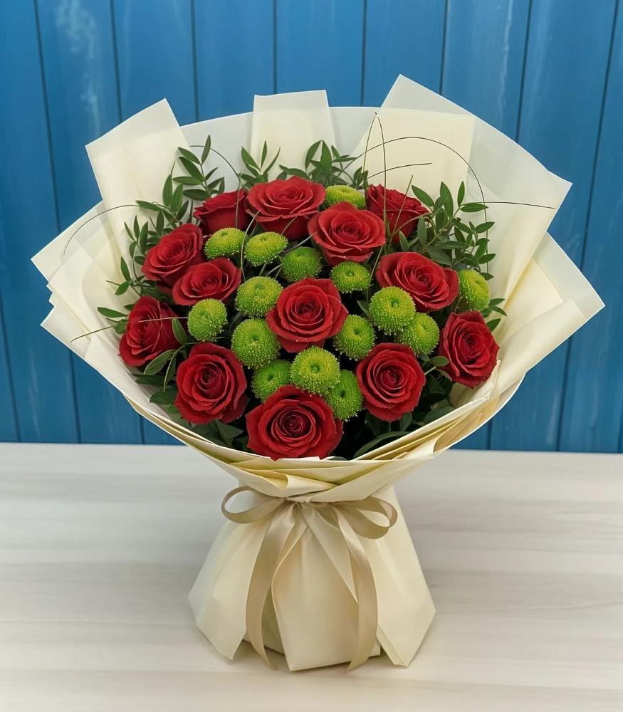 Букет цветов из: Розы и Хризантемы в Маме